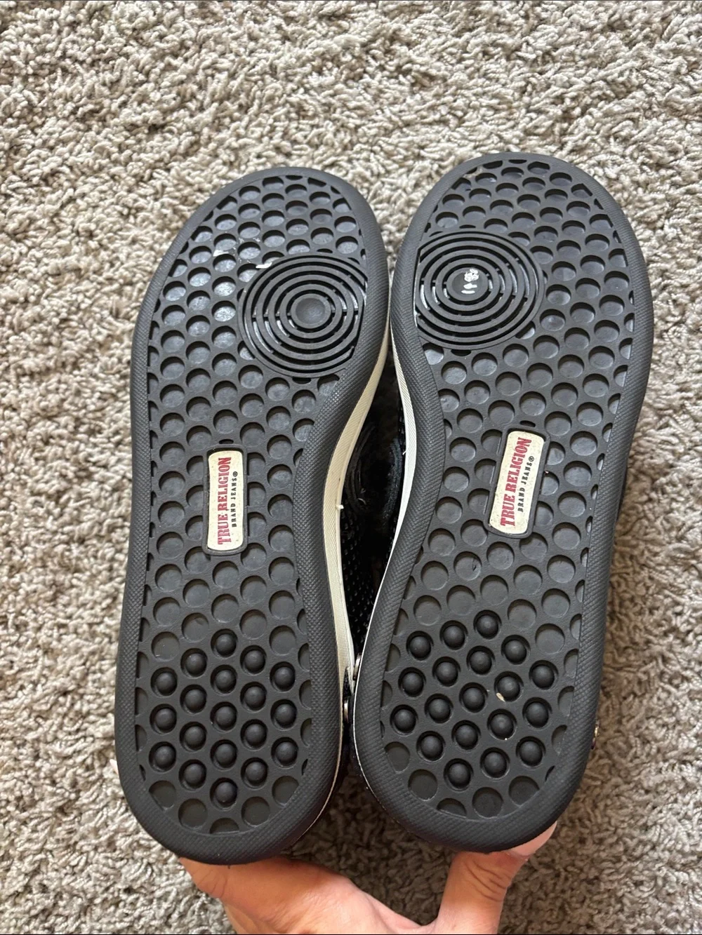 True Religion Black Patent Leather Sneakers